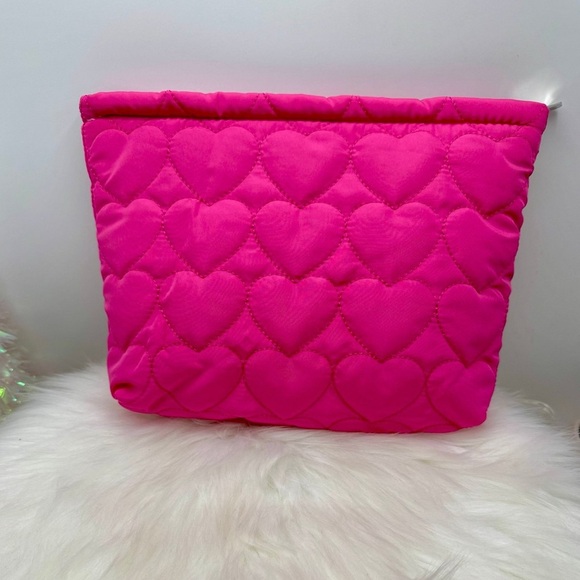 Makeup Sponge and Brush Set with Pink Hearts Bag - Picture 5 of 10